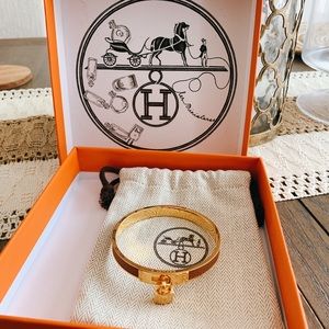 Authentic Hermès Lizard Kelly H Cadena Bangle